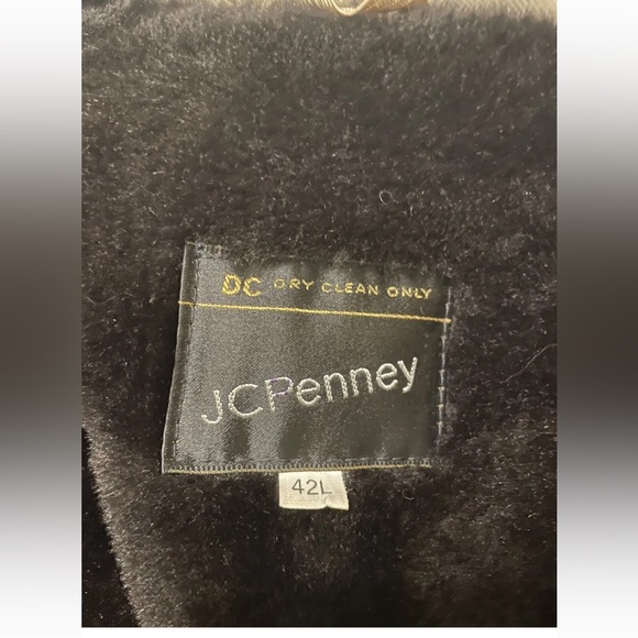 Vintage 70’s Sherpa Collar Tan Retro Coat - Men’s 42L - J.C. Penny Groovy - Picture 4 of 16